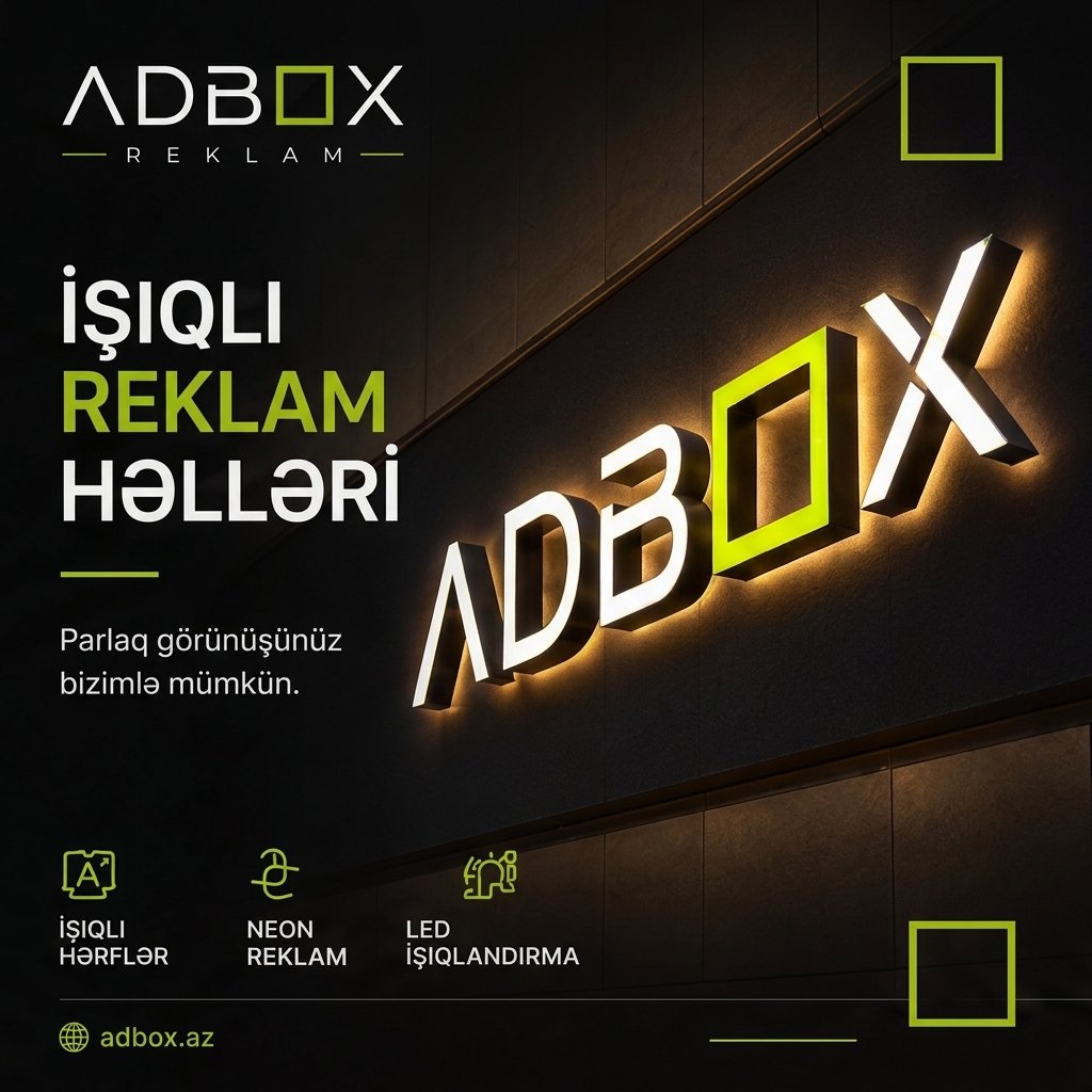 Foto və Video Prodakşn — işıqlı reklam həlləri